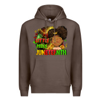 Coffee Little miss Juneteenth Premium Hoodie - FaDigitalArtStudio