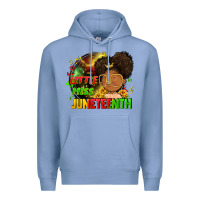 Colony Blue Little miss Juneteenth Premium Hoodie - FaDigitalArtStudio