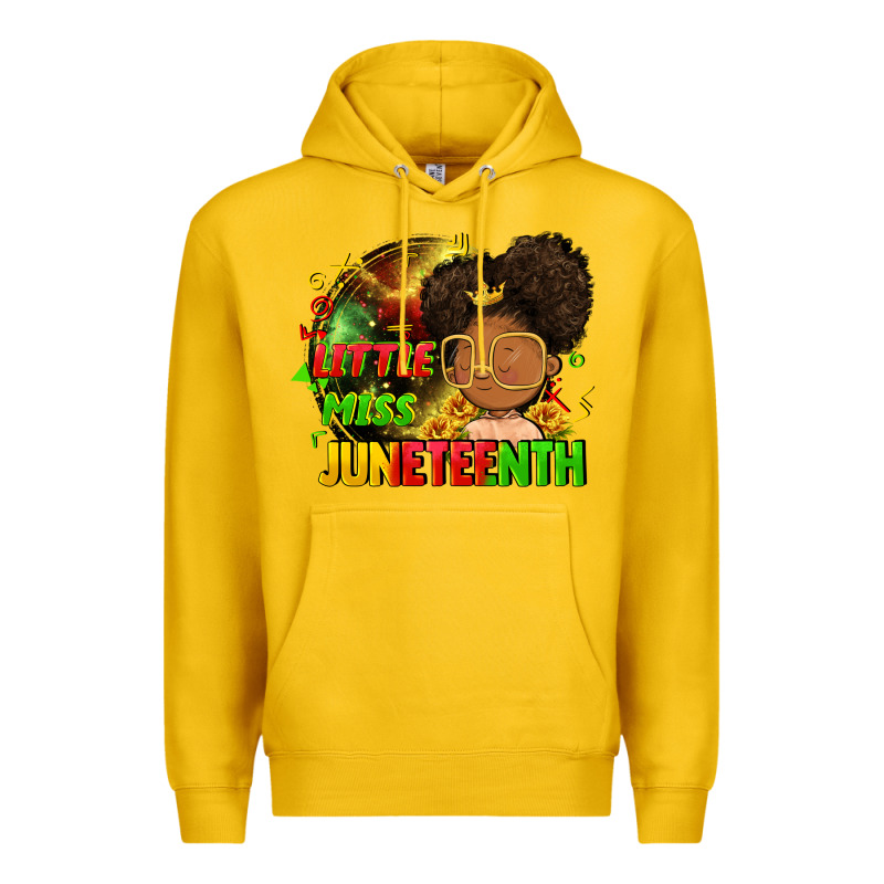 Little Miss Juneteenth Premium Hoodie by FaDigitalArtStudio | Teevron