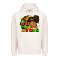 Pale Pink Little miss Juneteenth Premium Hoodie - FaDigitalArtStudio