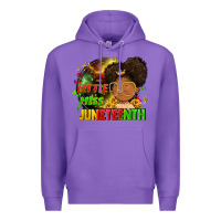 Purple Little miss Juneteenth Premium Hoodie - FaDigitalArtStudio