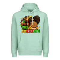 Seafoam Little miss Juneteenth Premium Hoodie - FaDigitalArtStudio