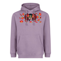Lavender sugar skull rose libbey glass Heavyweight Hoodie - BundleAndBundleShop