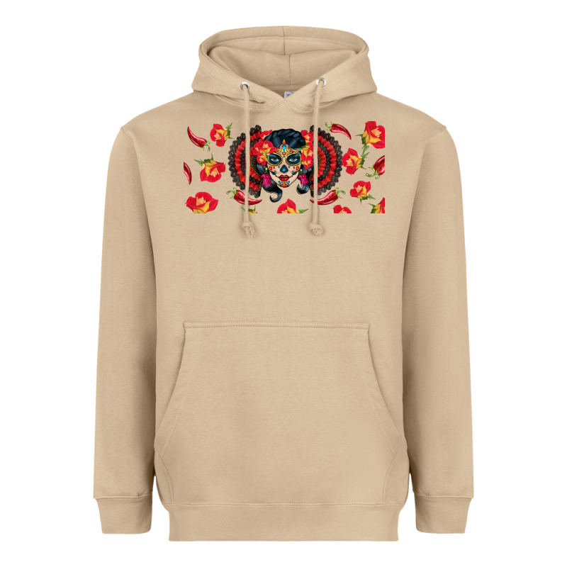 Sugar Skull Rose Libbey Glass Heavyweight Hoodie by BundleAndBundleShop | Teevron