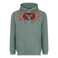 Sage sugar skull rose libbey glass Heavyweight Hoodie - BundleAndBundleShop