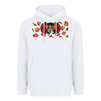 White sugar skull rose libbey glass Heavyweight Hoodie - BundleAndBundleShop