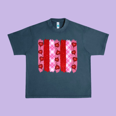 Valentine's Day Brushstrokes Urban Heavy Tee Designed By Ranaportraitstore