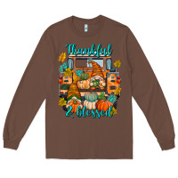 Chestnut Thankful Blessed Long Sleeve Tee - texasbilliewilder