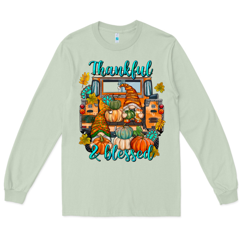 Thankful Blessed Long Sleeve Tee by texasbilliewilder | Teevron