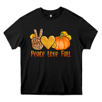 Black peace love fall Heavy Core Tee - AdoDesignShop
