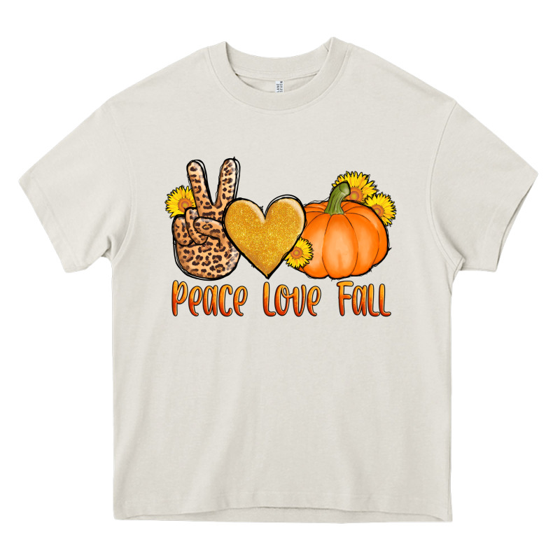Peace Love Fall Heavy Core Tee by AdoDesignShop | Teevron