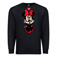 Black Minnie Mouse Premium Sweatshirt - CowhideDigitalArt