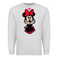 Dove Grey Minnie Mouse Premium Sweatshirt - CowhideDigitalArt