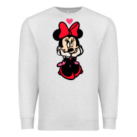 Oatmeal Heather Minnie Mouse Premium Sweatshirt - CowhideDigitalArt