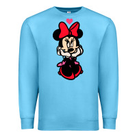 Ocean Blue Minnie Mouse Premium Sweatshirt - CowhideDigitalArt