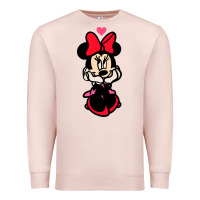 Pale Pink Minnie Mouse Premium Sweatshirt - CowhideDigitalArt
