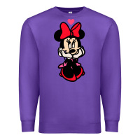 Purple Minnie Mouse Premium Sweatshirt - CowhideDigitalArt