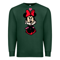 Sports Green Minnie Mouse Premium Sweatshirt - CowhideDigitalArt