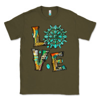 Army Green love with gemstone Classic Tee - Artiststas