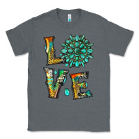 Charcoal Heather love with gemstone Classic Tee - Artiststas