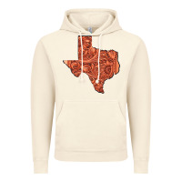 Vintage Arctic Texas Map Western Tooled Leather Pattern Vintage Hoodie - Bettercallsaul