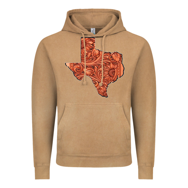 Texas Map Western Tooled Leather Pattern Vintage Hoodie by Bettercallsaul | Teevron