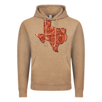 Vintage Coffee Texas Map Western Tooled Leather Pattern Vintage Hoodie - Bettercallsaul