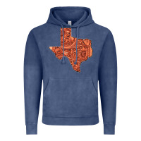 Vintage Denim Texas Map Western Tooled Leather Pattern Vintage Hoodie - Bettercallsaul