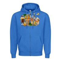True Royal Honey Bee Coffee Cups Zipper Hoodie - FaDigitalArtStudio