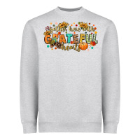 Heather Grey gather here with grateful hearts Heavyweight Sweatshirt - CowGirlArtShop