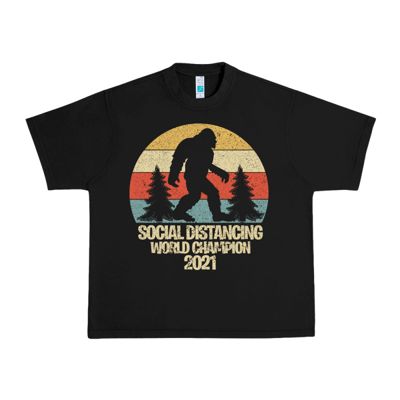 Bigfoot Social Distancing World Champion Urban Heavy Tee by Bettercallsaul | Teevron