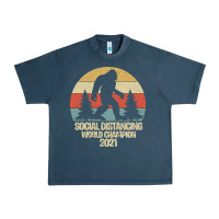 Midnight Navy Bigfoot Social Distancing World Champion Urban Heavy Tee - Bettercallsaul