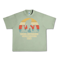 Oil Green Bigfoot Social Distancing World Champion Urban Heavy Tee - Bettercallsaul
