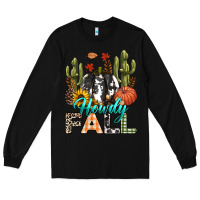 Black Howdy Fall Long Sleeve Tee - texasbilliewilder