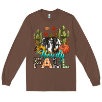 Chestnut Howdy Fall Long Sleeve Tee - texasbilliewilder