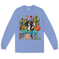 Colony Blue Howdy Fall Long Sleeve Tee - texasbilliewilder