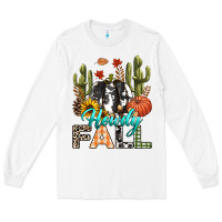 White Howdy Fall Long Sleeve Tee - texasbilliewilder