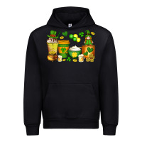 Black st patrick's day coffee cups with gnome Urban Hoodie - Artiststas