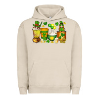Pigment French Oak st patrick's day coffee cups with gnome Urban Hoodie - Artiststas