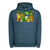 Pigment Midnight Navy st patrick's day coffee cups with gnome Urban Hoodie - Artiststas