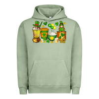 Pigment Oil Green st patrick's day coffee cups with gnome Urban Hoodie - Artiststas