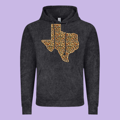 Western Texas Map Leopard Pattern Vintage Hoodie Designed By Bettercallsaul