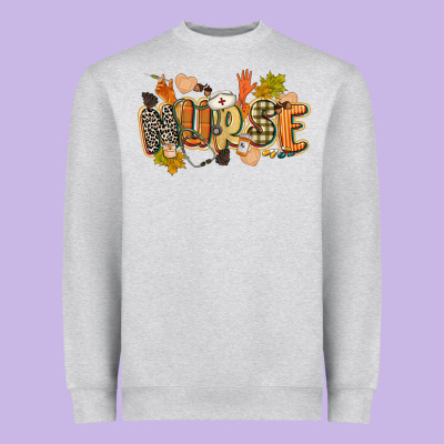 Fall Nurse Heavyweight Sweatshirt Designed By Cowgirlartshop