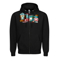 Black Dentist Coffee Cups Zipper Hoodie - FaDigitalArtStudio