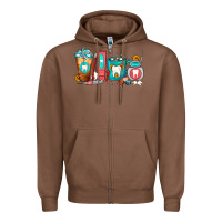 Chestnut Dentist Coffee Cups Zipper Hoodie - FaDigitalArtStudio