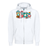 White Dentist Coffee Cups Zipper Hoodie - FaDigitalArtStudio