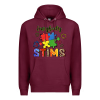 Burgundy Everybody stims Premium Hoodie - FaDigitalArtStudio