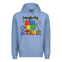 Colony Blue Everybody stims Premium Hoodie - FaDigitalArtStudio