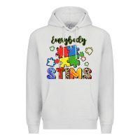 Dove Grey Everybody stims Premium Hoodie - FaDigitalArtStudio