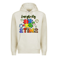 Oatmeal Heather Everybody stims Premium Hoodie - FaDigitalArtStudio